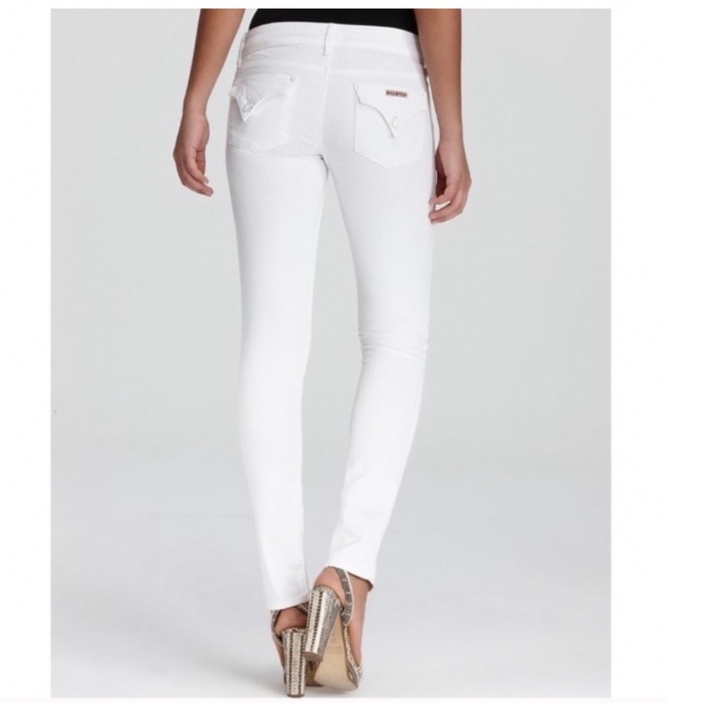 Hudson Collin Flap Skinny Jeans White Low Rise Size 25 Made in USA NWOT